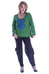 Bluza tricot verde cu broderie  Liza Panait Liza Panait Online Boutique